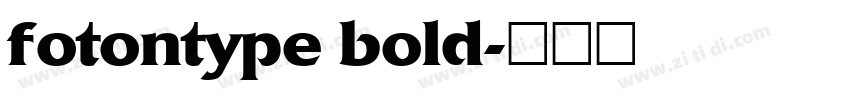 fotontype bold字体转换